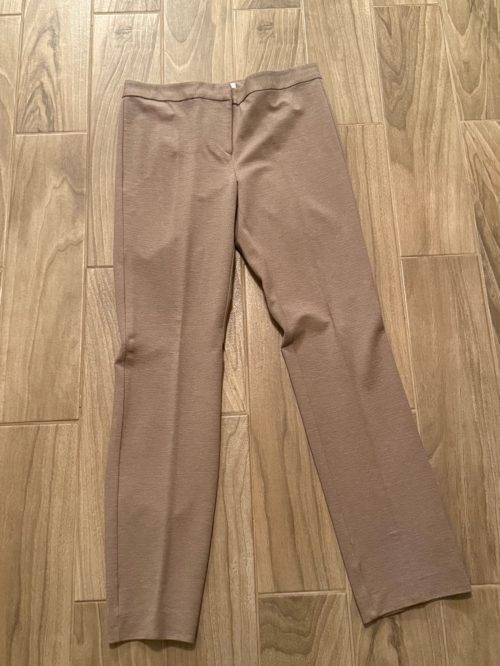 Etcetera Slim Straight Knit Pants - Taupe